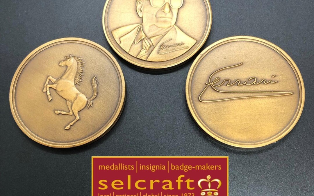 Selcraft work with iconic brand Ferrari to create their symbolic medal trilogy | Selcraft UK | Local, national and global since 1973.