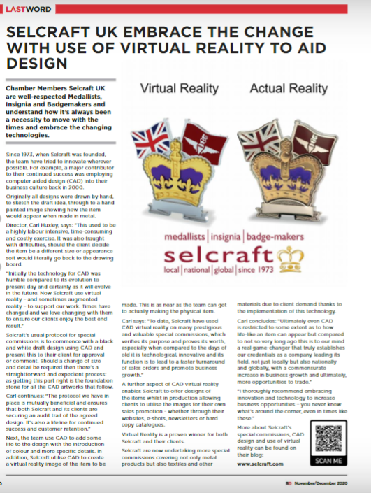 Selcraft UK embrace the changes with use of Virtual Reality to aid design