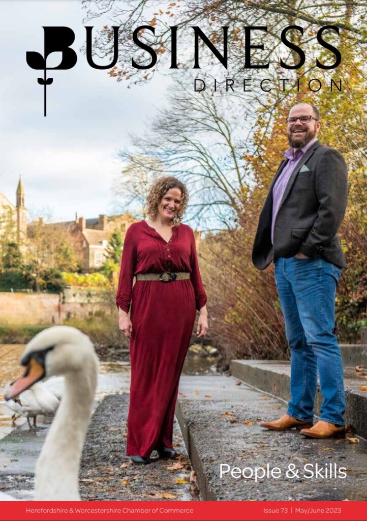 image showing front cover of Herefordshire and Worcestershire Business Direction magazine featuring Selcraft UK.