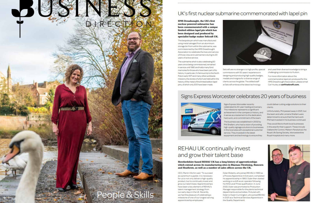 image showing Selcraft feature in Herefordshire and Worcestershire Business Direction magazine
