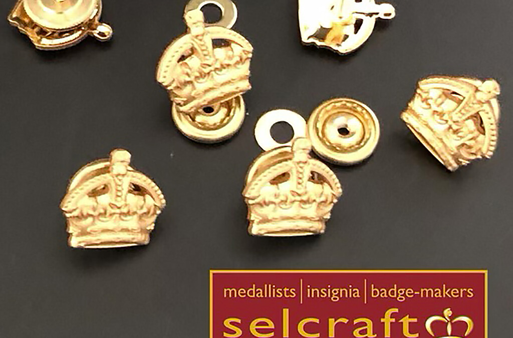 Exquisite rank crowns featuring King Charles III Tudor Crown cypher