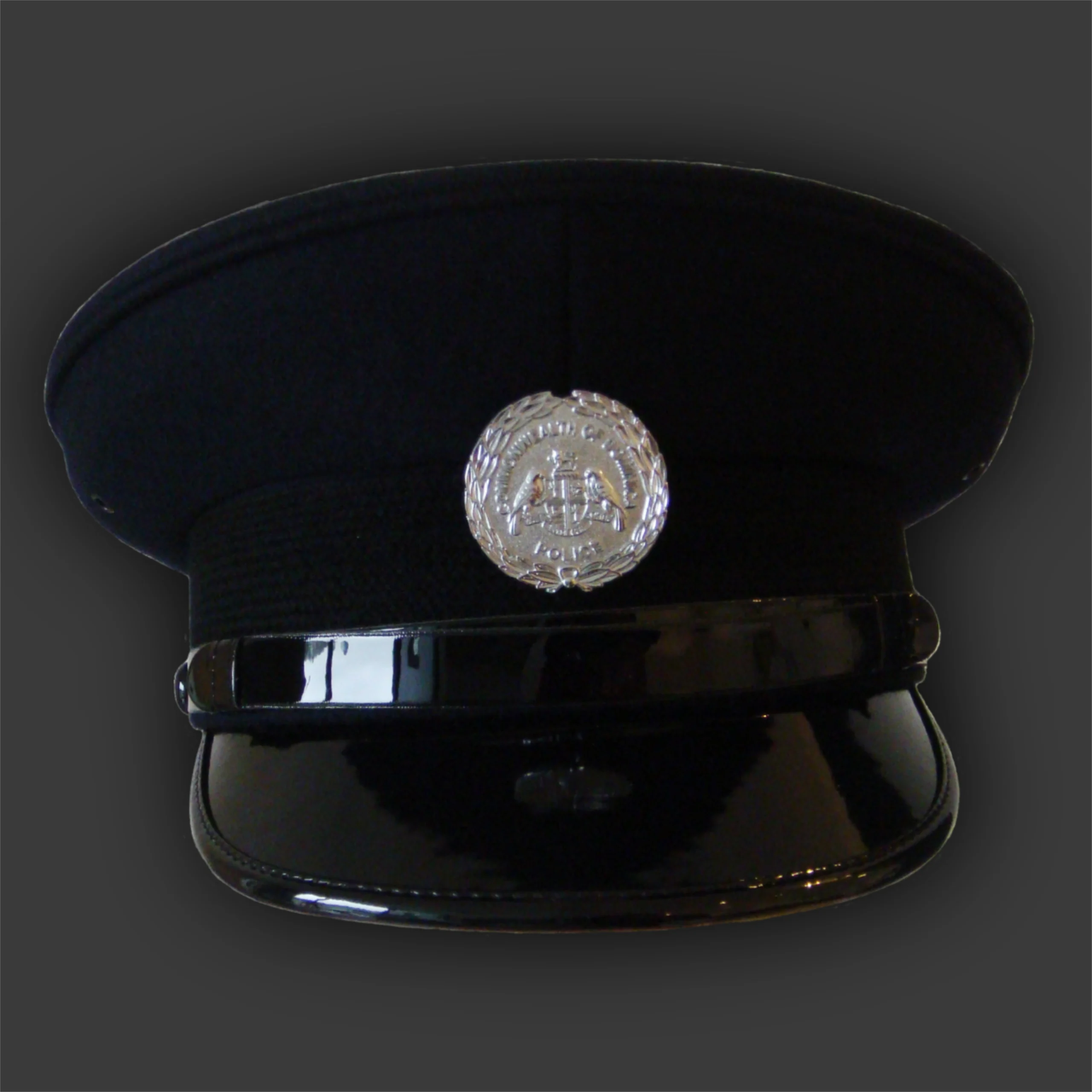 Image showing Commonwealth Of Dominica Police Peak Cap Front View