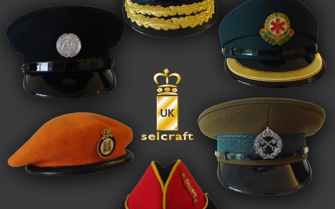 Image showing montage of various uniform berets and caps produced by Selcraft UK